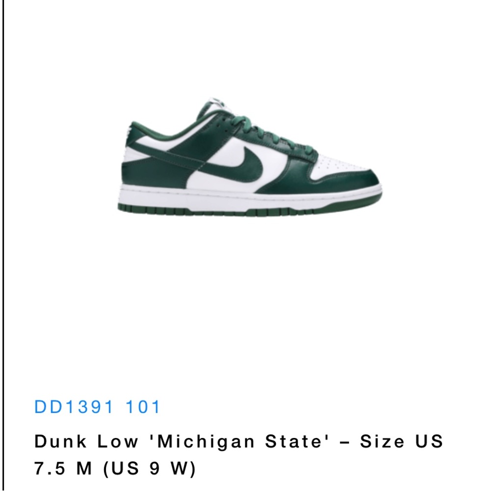 Dunk Low Michigan State